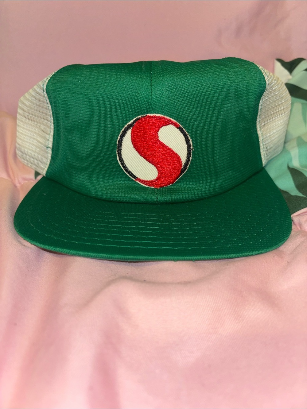 Green Safeway Trucker Hat with Red Logo